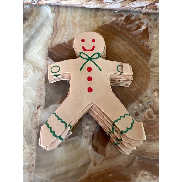 Gingerbread Man Vintage Paper Garland - Picture 5 of 6